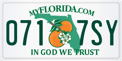 FL license plate 0717SY