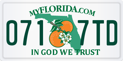FL license plate 0717TD