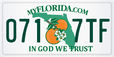 FL license plate 0717TF