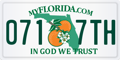 FL license plate 0717TH