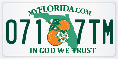 FL license plate 0717TM