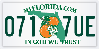 FL license plate 0717UE