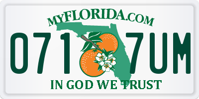 FL license plate 0717UM