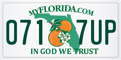 FL license plate 0717UP