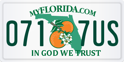 FL license plate 0717US