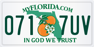 FL license plate 0717UV