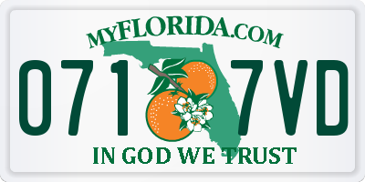 FL license plate 0717VD