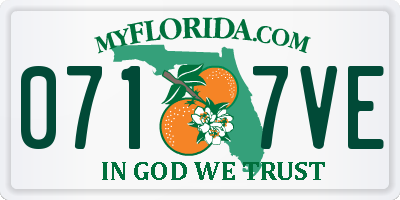 FL license plate 0717VE