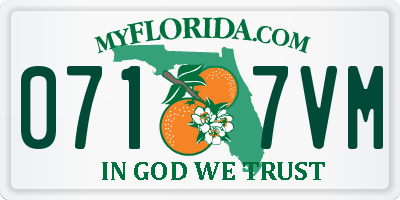 FL license plate 0717VM