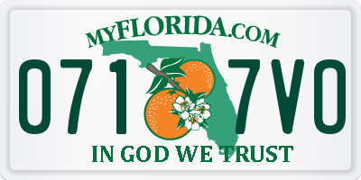 FL license plate 0717VO