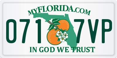 FL license plate 0717VP