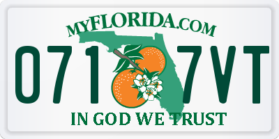 FL license plate 0717VT