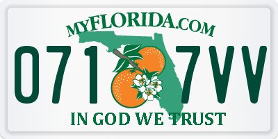 FL license plate 0717VV