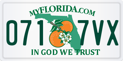 FL license plate 0717VX