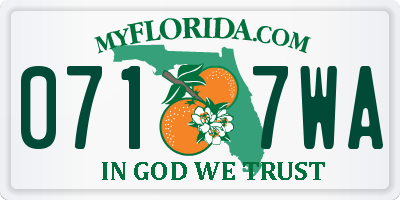 FL license plate 0717WA