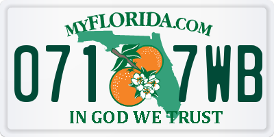 FL license plate 0717WB