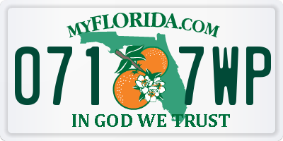 FL license plate 0717WP