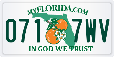 FL license plate 0717WV