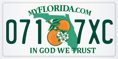 FL license plate 0717XC