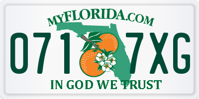 FL license plate 0717XG