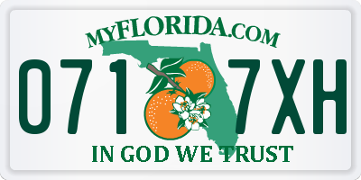 FL license plate 0717XH