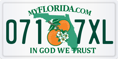 FL license plate 0717XL