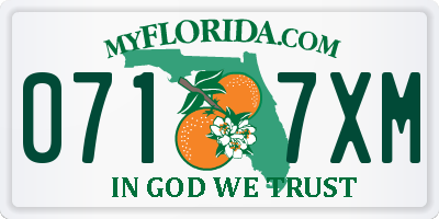 FL license plate 0717XM