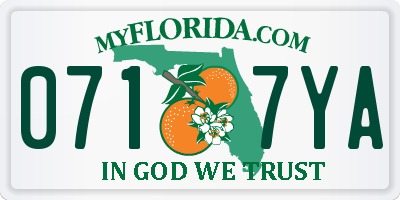 FL license plate 0717YA