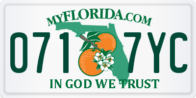 FL license plate 0717YC