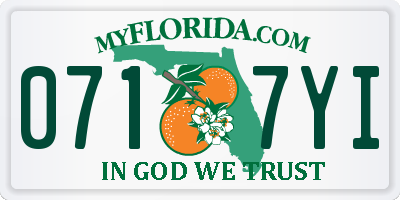 FL license plate 0717YI