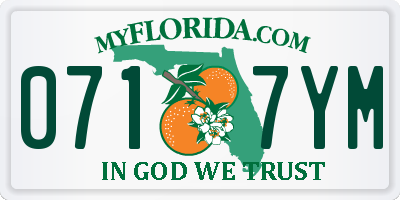FL license plate 0717YM