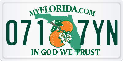 FL license plate 0717YN