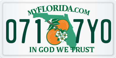 FL license plate 0717YO