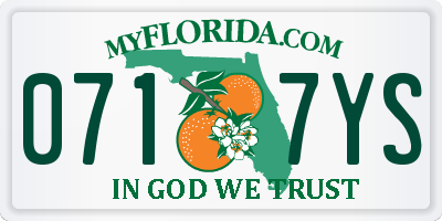 FL license plate 0717YS