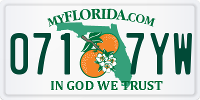 FL license plate 0717YW