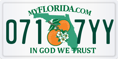 FL license plate 0717YY