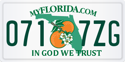 FL license plate 0717ZG