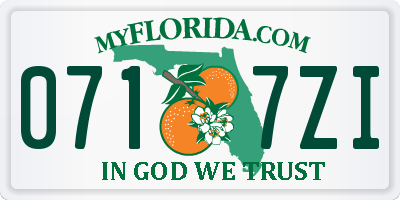 FL license plate 0717ZI