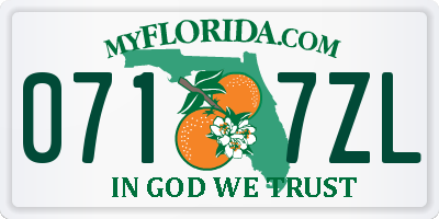 FL license plate 0717ZL