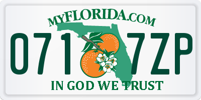 FL license plate 0717ZP