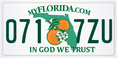 FL license plate 0717ZU
