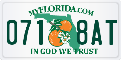 FL license plate 0718AT