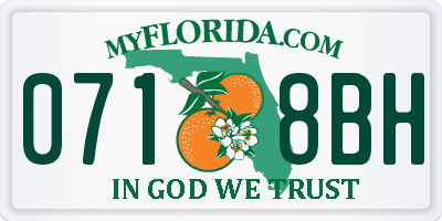 FL license plate 0718BH