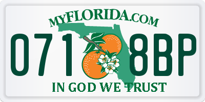 FL license plate 0718BP