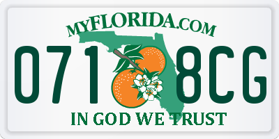 FL license plate 0718CG
