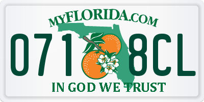 FL license plate 0718CL
