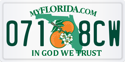 FL license plate 0718CW