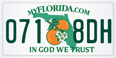 FL license plate 0718DH