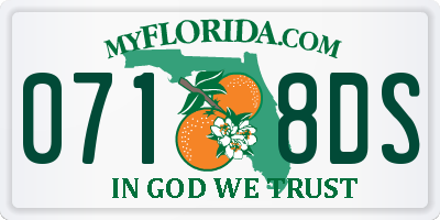 FL license plate 0718DS
