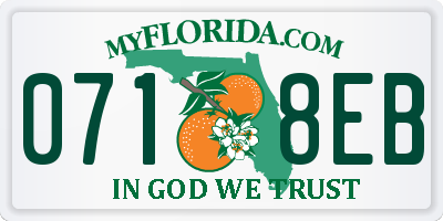 FL license plate 0718EB